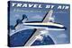 Travel By Air, History of Civil Aviation Posters-Michael Crampton-Stretched Canvas