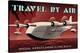 Travel By Air, Imperial Airways Empire Flying Boat-Michael Crampton-Stretched Canvas