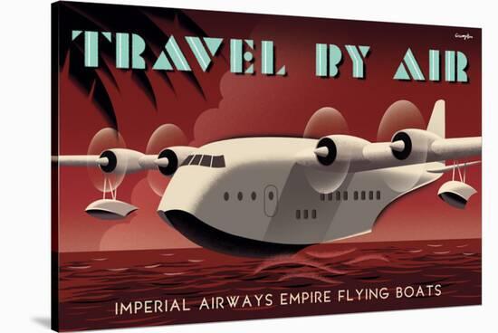 Travel By Air, Imperial Airways Empire Flying Boat-Michael Crampton-Stretched Canvas