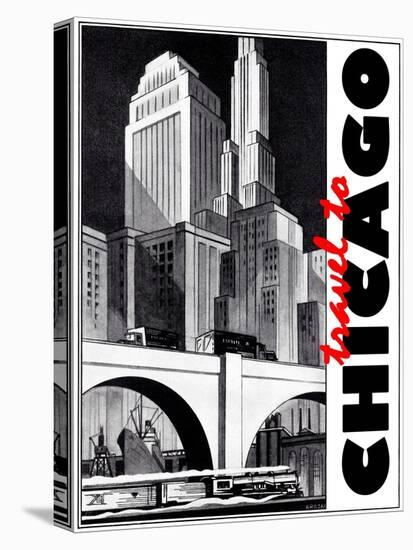 Travel Poster - Chicago-The Saturday Evening Post-Premier Image Canvas