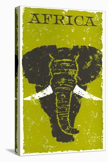 Travel Poster for Africa, Elephant-null-Stretched Canvas