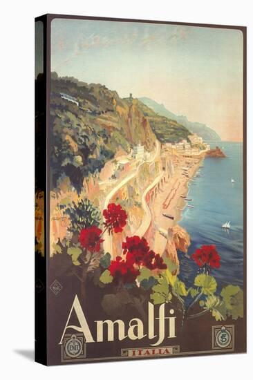 Travel Poster for Amalfi-null-Stretched Canvas