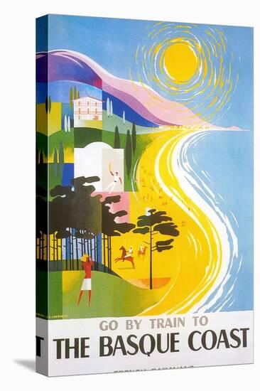 Travel Poster for Basque Coast-null-Stretched Canvas