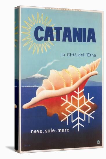 Travel Poster for Catania-null-Stretched Canvas