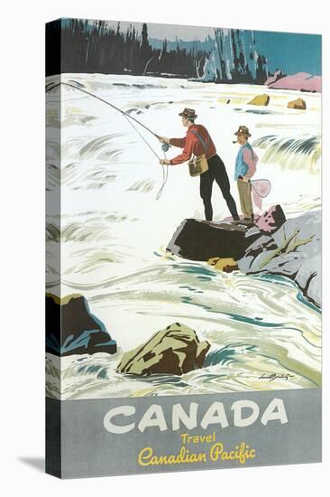 Travel Poster for Fishing in Canada-null-Stretched Canvas