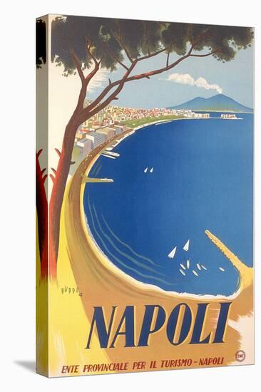 Travel Poster for Naples-null-Stretched Canvas