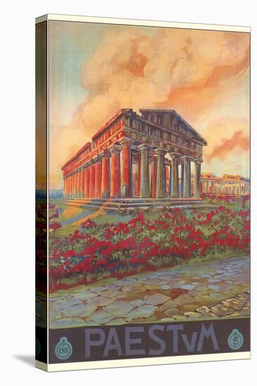 Travel Poster for Paestum-null-Stretched Canvas