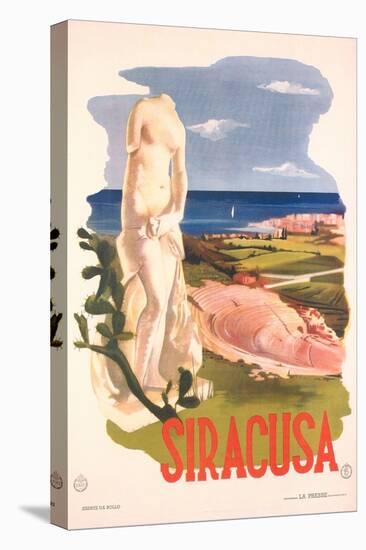 Travel Poster for Syracuse, Sicily-null-Stretched Canvas