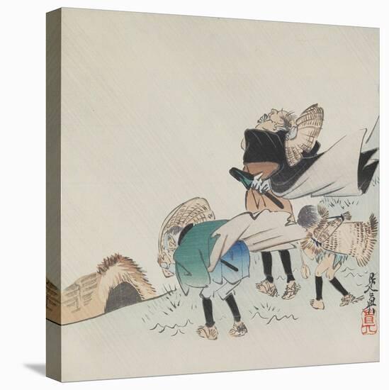 Travelers in a Storm-Shibata Zeshin-Premier Image Canvas