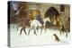 Travellers Entering the Courtyard of an Inn in Winter-George Wright-Premier Image Canvas