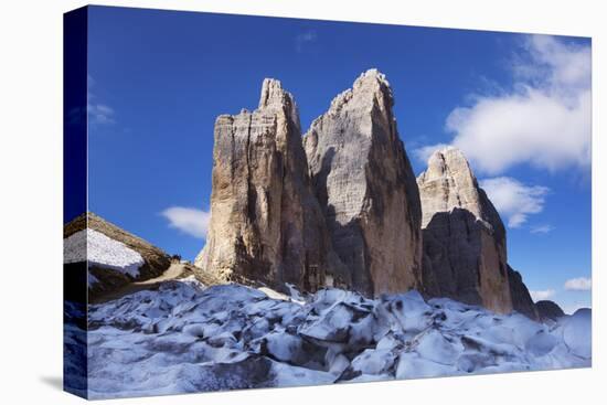 Tre Cime Di Lavaredo Mountain, Sexten Dolomites, South Tyrol, Italy, Europe, July 2009-Frank Krahmer-Premier Image Canvas