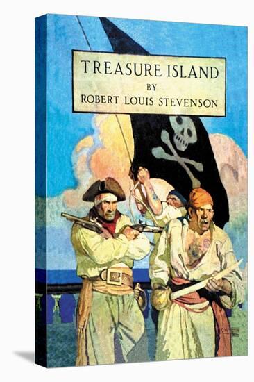 Treasure Island-Newell Convers Wyeth-Stretched Canvas
