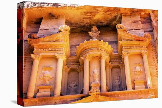 Treasury built by the Nabataens, Siq, Petra, Jordan.-William Perry-Premier Image Canvas