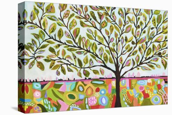 Tree Abstract-Karen Fields-Stretched Canvas