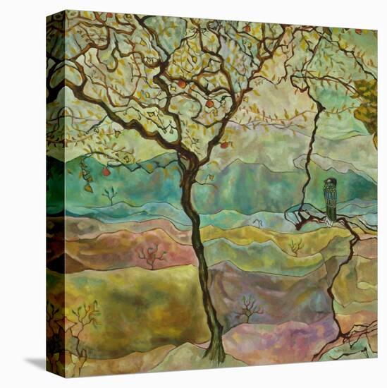 Tree And A Bird-Hyunah Kim-Stretched Canvas