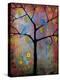 Tree Art Feathered Friends-Blenda Tyvoll-Stretched Canvas