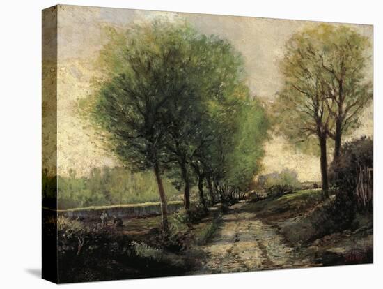 Tree-Lined Avenue in a Small Town, 1865-1867-Alfred Sisley-Premier Image Canvas