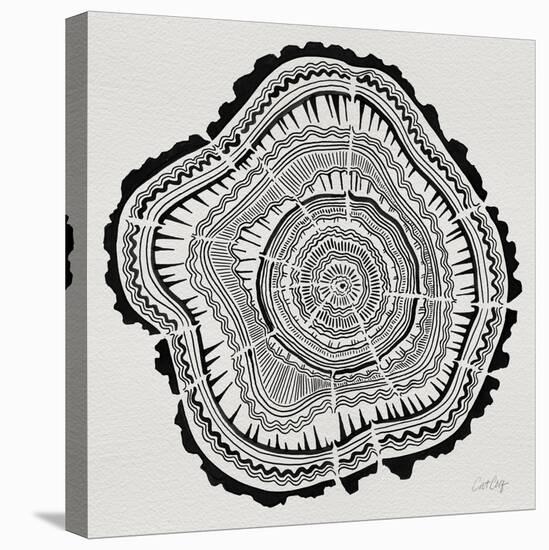 Tree Rings in Black on White-Cat Coquillette-Premier Image Canvas
