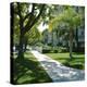 Trees and Grass Along Sidewalk, Beverly Hills, Los Angeles, California, USA-David Lomax-Premier Image Canvas