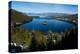 Trees at Lakeshore with Mountain Range in the Background, Lake Tahoe, California, USA-null-Premier Image Canvas