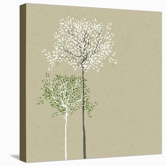 Trees Background. the Trunk and Leaves in Separate Layers. Vector.-pashabo-Stretched Canvas