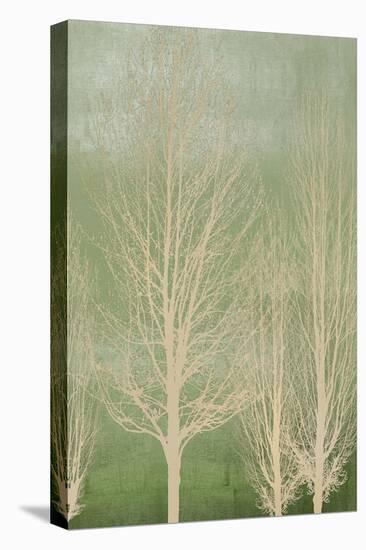 Trees on Green Panel II-Kate Bennett-Stretched Canvas