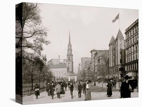 Tremont Street, Mall, Boston, Mass.-null-Stretched Canvas