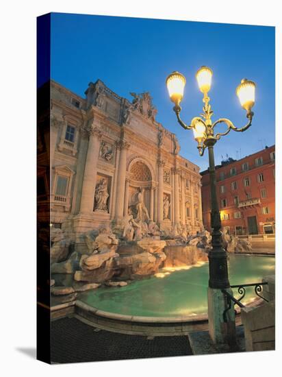 Trevi Fountain at Night, Rome, Italy-Walter Bibikow-Premier Image Canvas