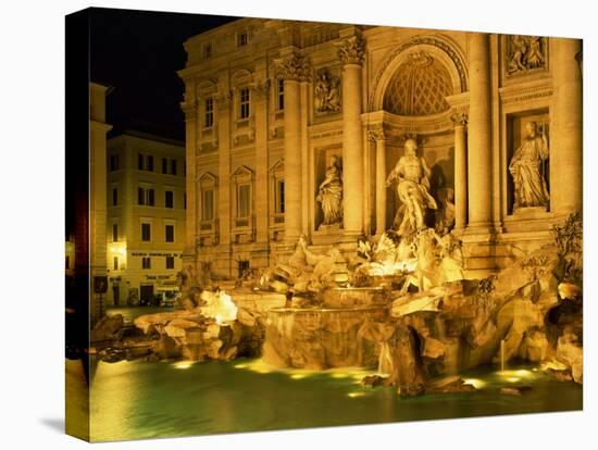 Trevi Fountain Illuminated at Night in Rome, Lazio, Italy, Europe-Nigel Francis-Premier Image Canvas