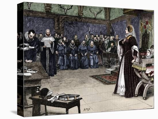 Trial of Mary Queen of Scots in Fotheringhay Castle, 1586 (1905)-Unknown-Premier Image Canvas