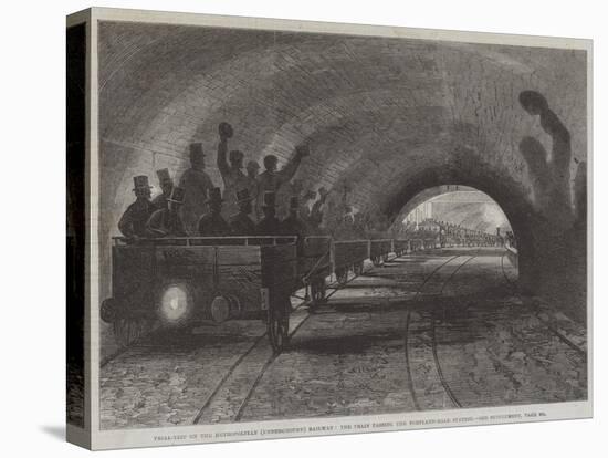 Trial-Trip on the Metropolitan (Underground) Railway, the Train Passing the Portland-Road Station-null-Premier Image Canvas