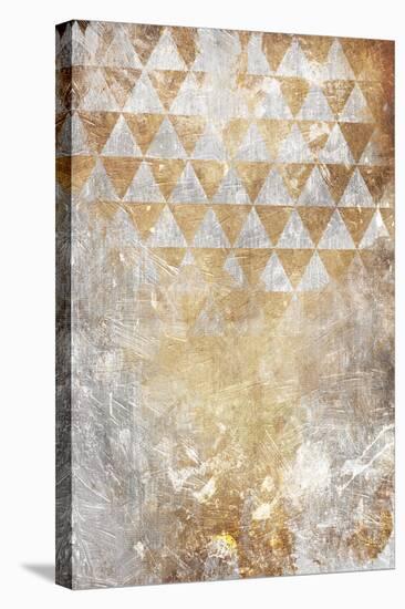 Triangular Takeover Gold-Jace Grey-Stretched Canvas