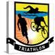Triathlon Run Swim Bike Shield-patrimonio-Premier Image Canvas