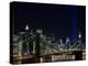 Tribute to Victims of World Trade Center Terrorist Attacks Lights Up the Sky Above Manhattan-null-Premier Image Canvas