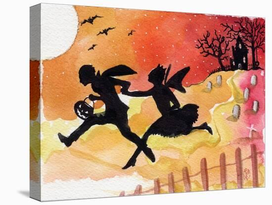 Trick or Treat Haunted House Halloween-sylvia pimental-Stretched Canvas