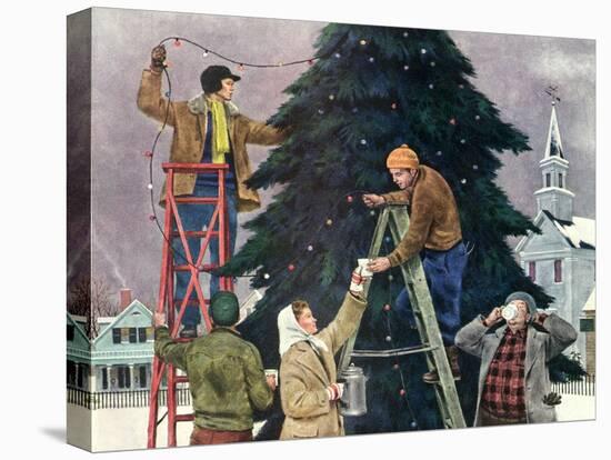 Trimming Christmas Tree, 1948-null-Premier Image Canvas