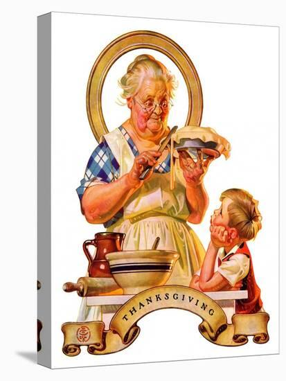 "Trimming the Pie,"November 23, 1935-Joseph Christian Leyendecker-Premier Image Canvas