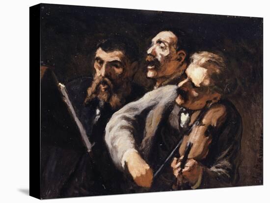 Trio d'amateurs-Honoré Daumier-Premier Image Canvas