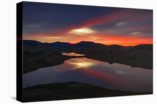 Trippy Pre Dawn Morning, Nicasio Resevoir, Marin Count, Bay Area-Vincent James-Premier Image Canvas