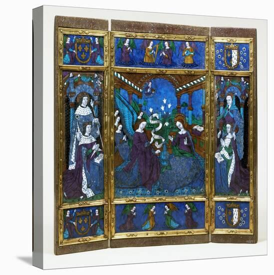 Triptych of King Louis XII and Anne of Brittany and the Annunciation, c.1500-null-Premier Image Canvas