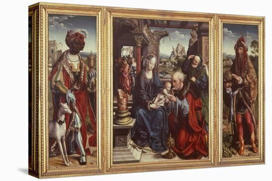 Triptych with Adoration of Magi, 1515-1520-Joos Van Cleve-Premier Image Canvas