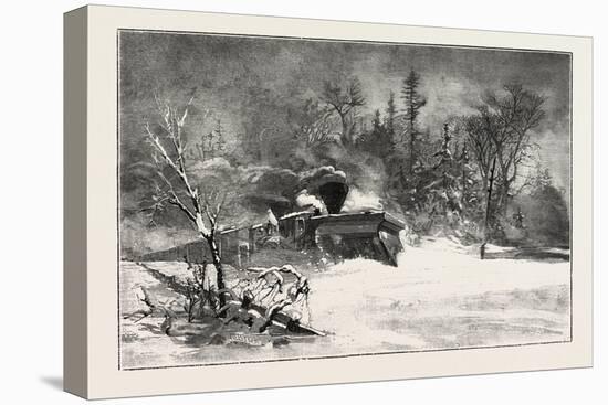 Triumph of the Snow-Plough, Canada, Nineteenth Century-null-Premier Image Canvas