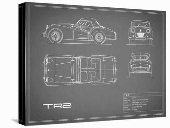 Triumph TR2-Grey-Mark Rogan-Stretched Canvas