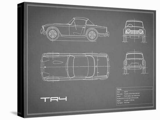 Triumph TR4-Grey-Mark Rogan-Stretched Canvas