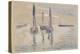 Trois barques à voiles à l'abri d'une jetée-Paul Signac-Premier Image Canvas