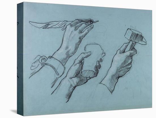 Trois Etudes De Mains (Three Studies of Hands), C. 1876-Thomas Couture-Premier Image Canvas