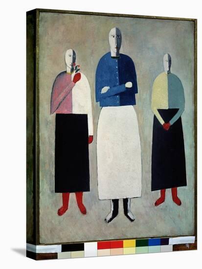 Trois Femmes (Three Girls). Les Trois Ont Le Crane Chauve, Vetues D'une Jupe Droite Et D'un Gilet B-Kazimir Severinovich Malevich-Premier Image Canvas