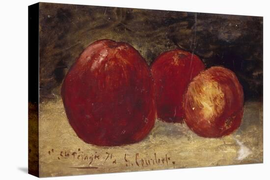 Trois pommes rouges-Gustave Courbet-Premier Image Canvas