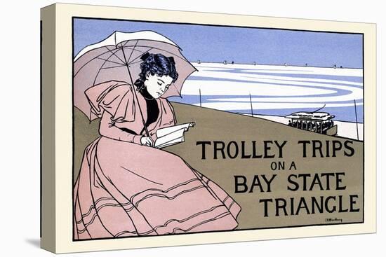 Trolley Trips On A Bay State Triangle-Charles H Woodbury-Stretched Canvas
