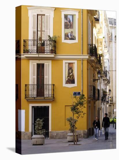 Trompe L'Oeil Paintings on Facades, St. Nicolas Square, Valencia, Spain, Europe-Thouvenin Guy-Premier Image Canvas